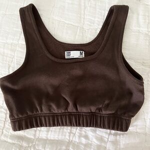 Chocolate brown tank crop size medium